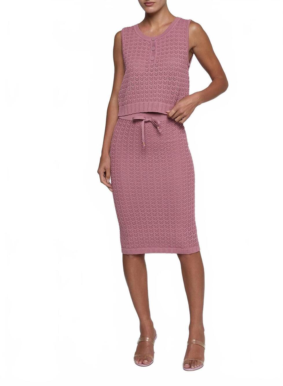 NEW L'AGENCE carven pointelle knit tank top in lilas